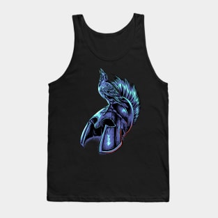 Crow on helmet of a Spartan Tank Top